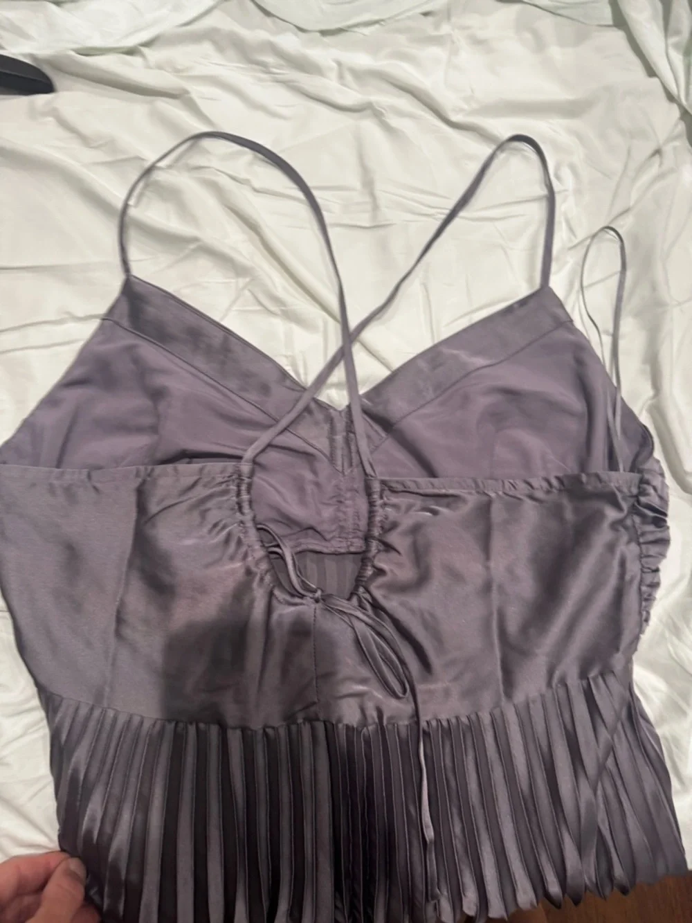 Lavender/Grey Spaghetti-Strap Dress banana republic NWT 8 - Picture 2 of 3